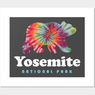 Yosemite National Park Bear Tie Dye California Posters and Art